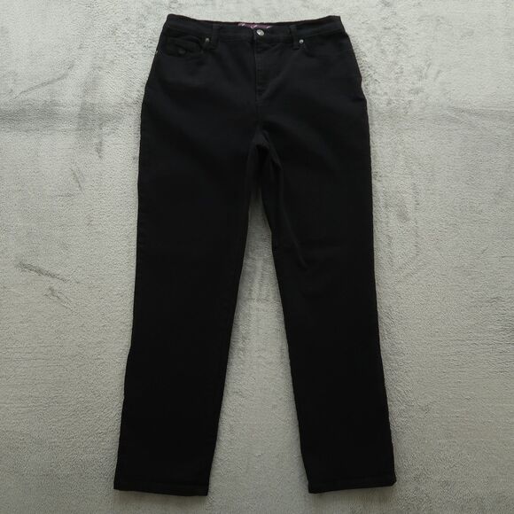 Gloria Vanderbilt Jeans Women's 8S Black Amanda High-Rise Straight 27.5" Inseam - Picture 1 of 16
